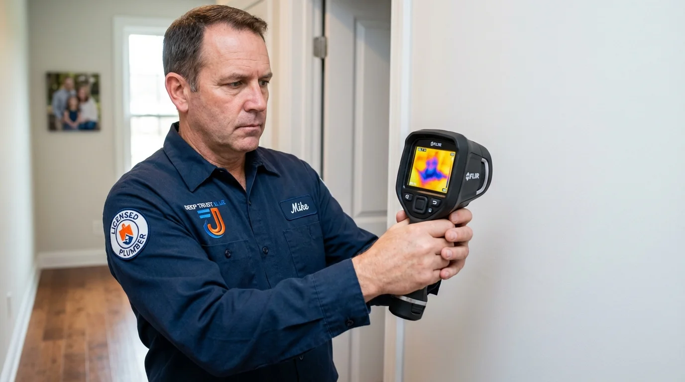 Thermal imaging leak detection by Johns Plumbing LLC in Glen Oaks